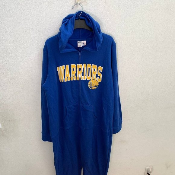 Golden State Warriors NBA Large Big Tall Blue Hooded Onepiece Adult New Mens - Picture 1 of 9